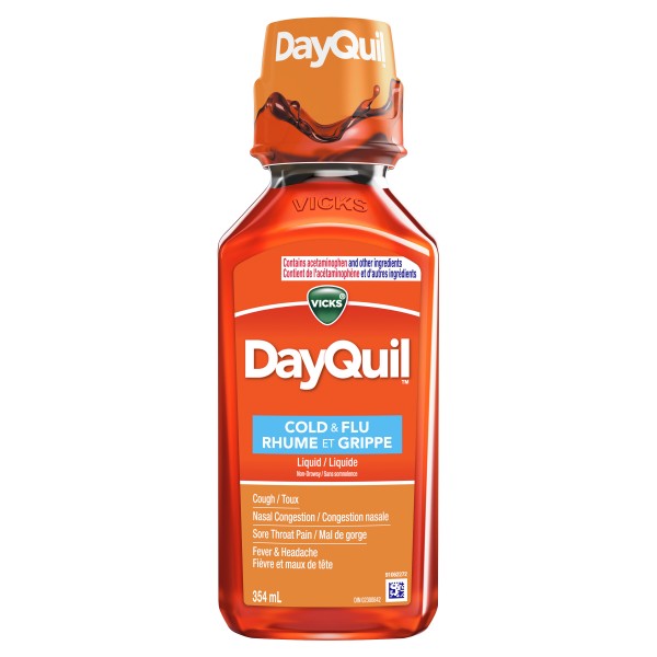 Vicks DayQuil Cold & Flu Liquid, 354 ml