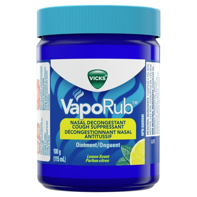 Vicks VapoRub Nasal Decongestant, Lemon - 100g