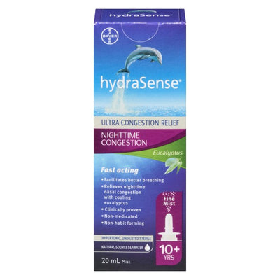 hydraSense Natural Source Nasal & Sinus Congestion Relief Spray, 20 ml