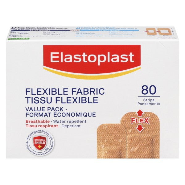 Elastoplast Flexible Fabric, 80 Bandages Value Pack