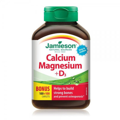 Jamieson Calcium and Magnesium with Vitamin D, 200 Tablets