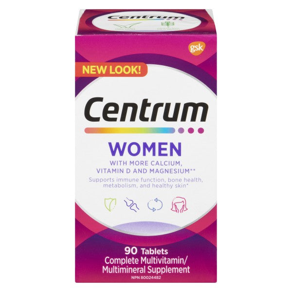 Centrum Complete Multivitamin & Multimineral Supplement for Women, 90 Tablets