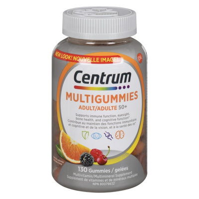 Centrum MultiGummies Multivitamin & Multimineral Supplement for Adults 50+, 130 Gummies