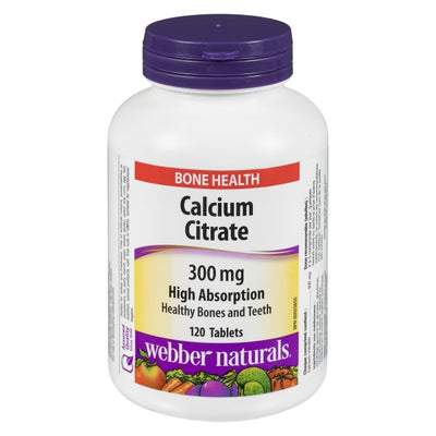 Webber Naturals Calcium Citrate 300mg, 120 Tablets