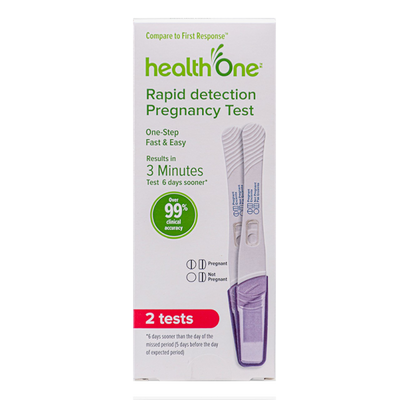 health One Rapid Detect Pregnancy Test, 2 Tests