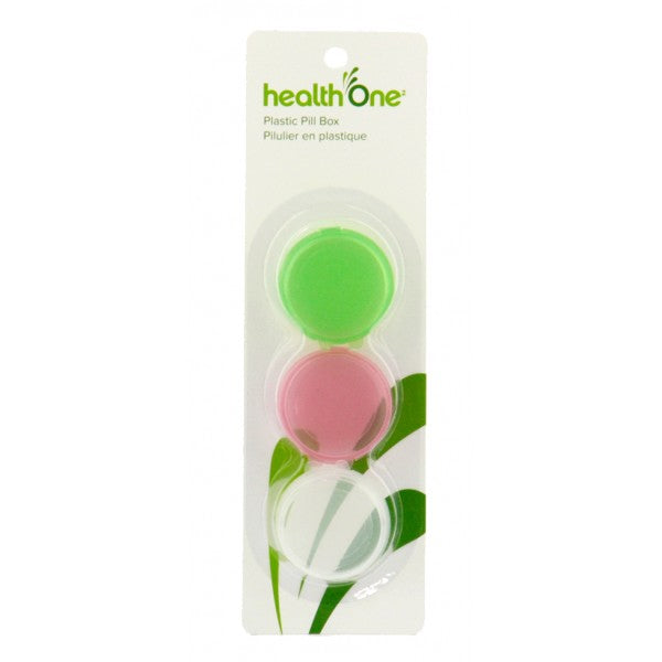 health One Round Plastic Pill Box