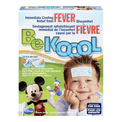 Be Koool Fever Cooling Relief Soft Gel Sheets, 4 Sheets