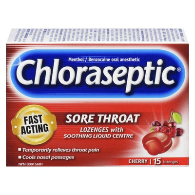 Chloraseptic Sore Throat Lozenges, Wild Cherry - 15 Lozenges