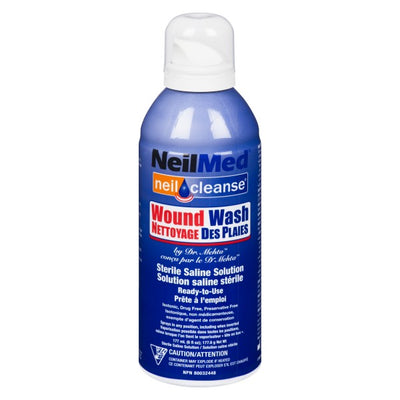 NeilMed NeilCleanse Wound Wash Sterile Saline Solution, 177 ml