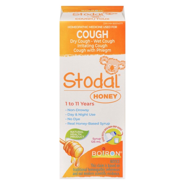 Boiron Stodal Children's Homeopathic Cough Syrup, Honey - 125 ml