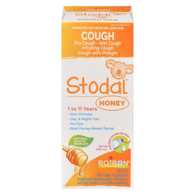 Boiron Stodal Children's Homeopathic Cough Syrup, Honey - 200 ml