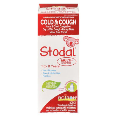 Boiron Stodal Multi-Symptom Cough & Cold Syrup for Kids, 125 ml