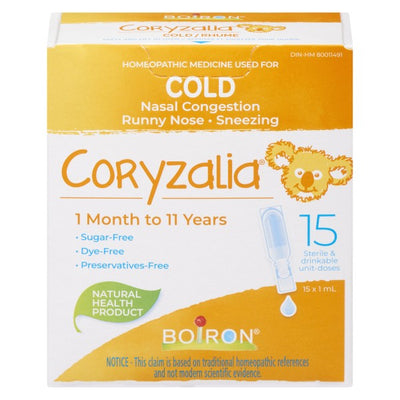 Boiron Coryzalia Children's Cold, 15 Sterile Drinkable Doses x 1 ml