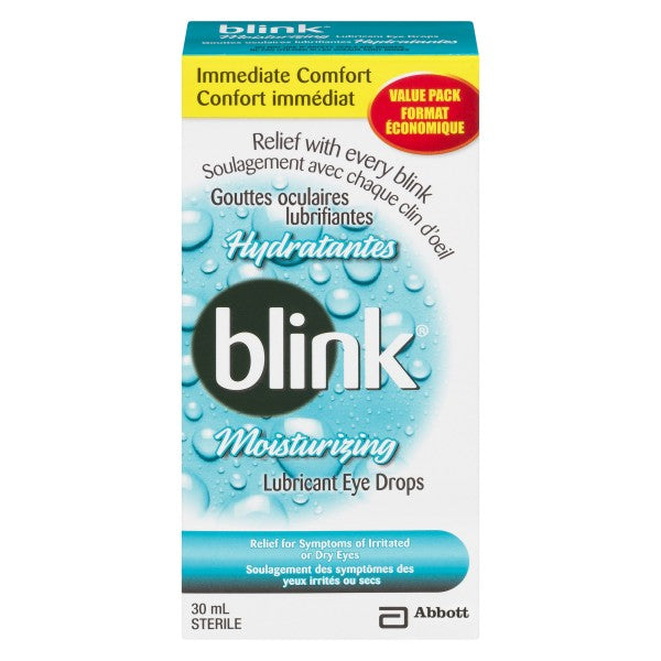 Blink Lubricant Eye Drops for Dry Eye Mild-Moderate, 30 ml