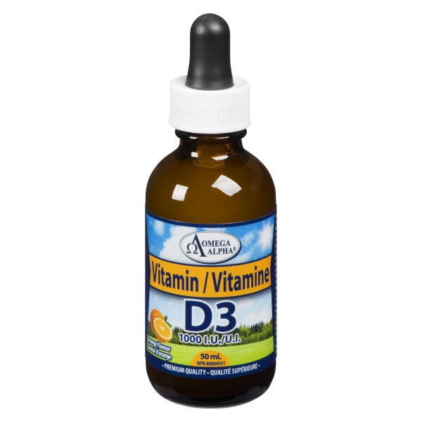 Omega Alpha Vitamin D3 1000 IU Drops