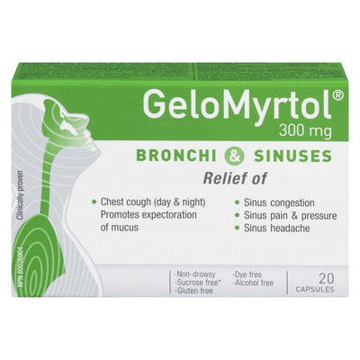GeloMyrtol Bronchi and Sinus Relief, 20 Capsules