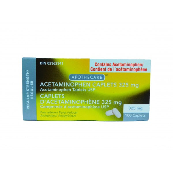 Acetaminophen Caplets, 100 Caplets