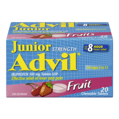 Advil Junior Strength, Fruit - 20 Chewable Tablets