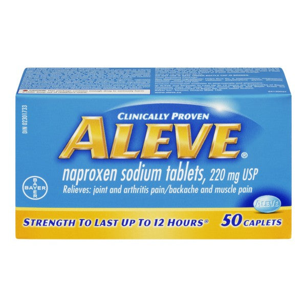 Aleve Naproxen Sodium Tablets, 50 Caplets
