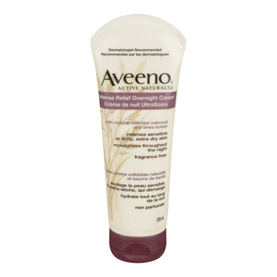 Aveeno Intense Relief Overnight Cream with Shea Butter, 208 ml