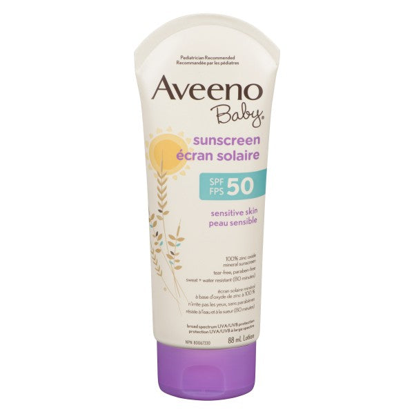 Aveeno Baby Sunscreen Lotion, SPF 50 - 88 ml