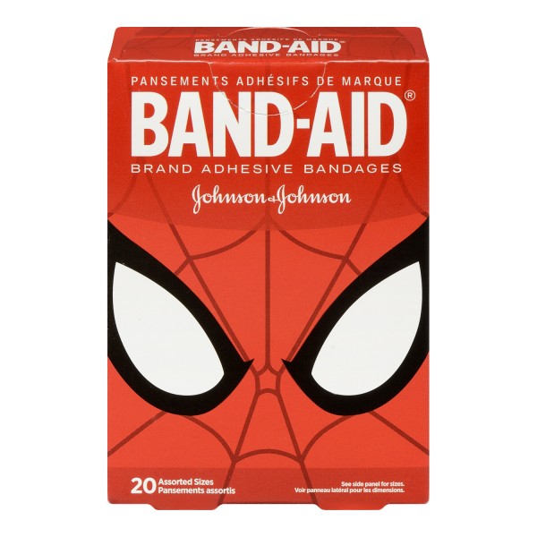 Band-Aid Adhesive Bandages Marvel Spider-Man, 20 Assorted Sizes