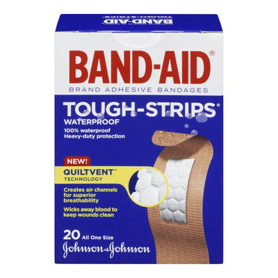 Band-Aid Water Block Tough Strips Adhesive Bandages, 20 All One Size