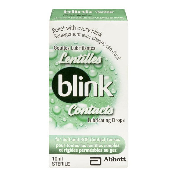 Blink Contacts Lubricating Eye Drops for Dry Contacts, 10 ml