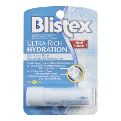 Blistex Ultra-Rich Hydration Dual-Layer Lip Balm, SPF 15 - 3.69g
