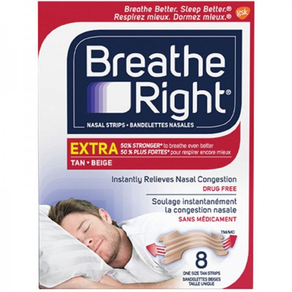 Breathe Right Nasal Strips, Extra Strength - 8 Strips
