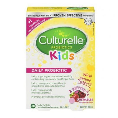 Culturelle Kids Daily Probiotic, Bursting Berry - 30 Chewable Tablets