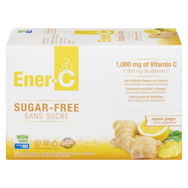 Ener-C Sugar Free Lemon Ginger Vitamin C Drink Mix