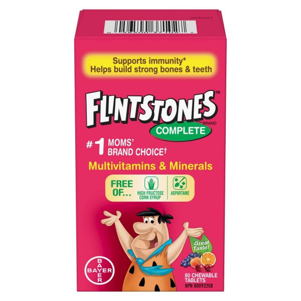 Flintstones Complete Multivitamins & Minerals Complete, 80 Chewable Tablets