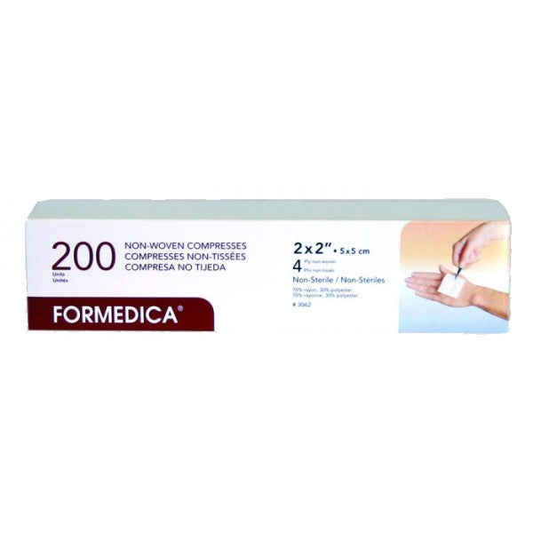 Formedica Non-Woven Non-Sterile Gauze Compresses, 2 in x 2 in