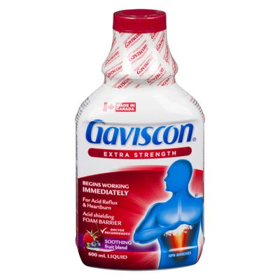 Gaviscon Extra Strength Acid Shielding Soothing Liquid, Fruit Blend - 600 ml
