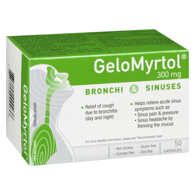 GeloMyrtol Bronchi and Sinus Relief, 50 Capsules