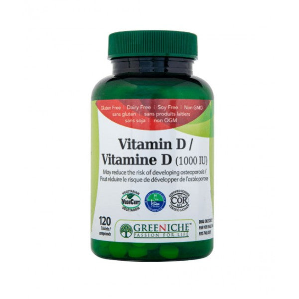 Greeniche Vitamin D (1000IU), 120 Tablets