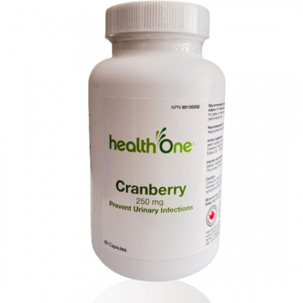 health One Cranberry 250mg, 60 Capsules
