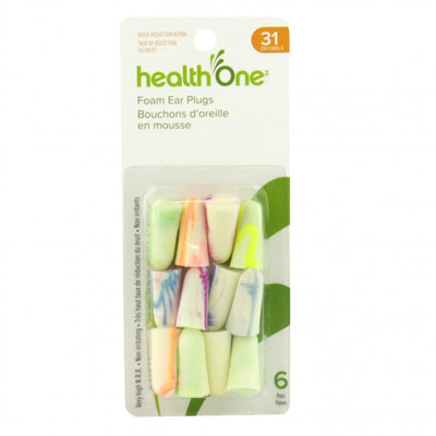 health One Foam Ear Plugs, 6 Pairs