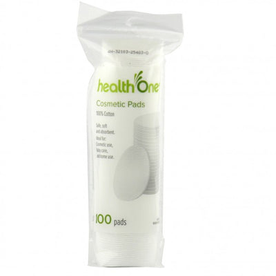 health One Quilted Cotton Cosmetic Pads, 100 Pads