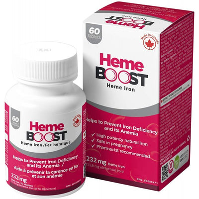 Hemeboost Elemental Iron High Potency Natural Supplement, 60 Tablets