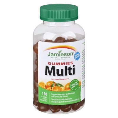Jamieson Adult Multi Gummy Vitamins, Juicy Orange - 150 Gummies