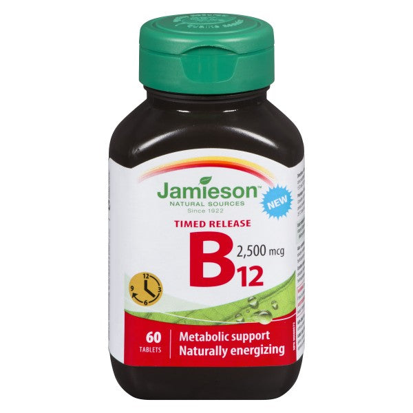 Jamieson Vitamin B12 2500 mcg, 60 Tablets
