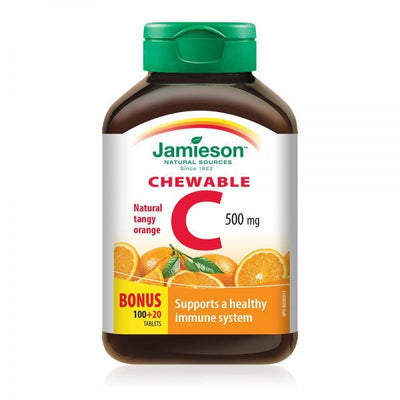 Jamieson Chewable Vitamin C, Tangy Orange - 120 Tablets
