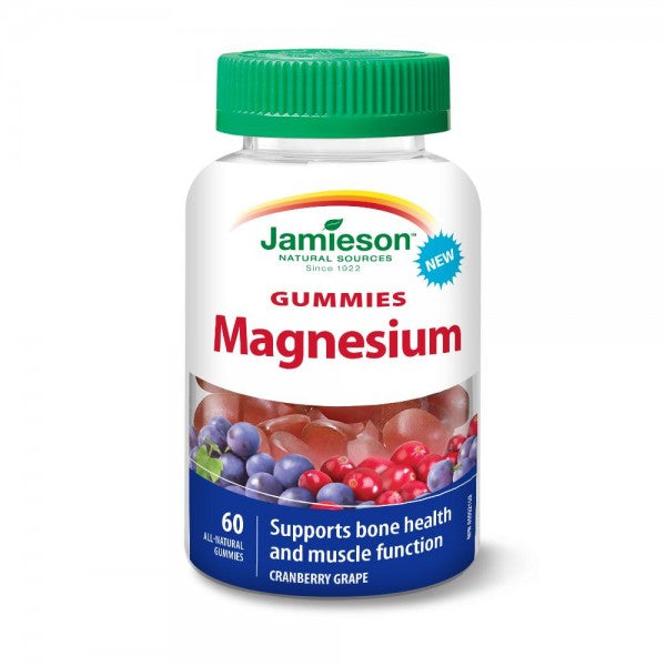 Jamieson Magnesium Bisglycinate Gummies, Cranberry Grape - 60 Gummies