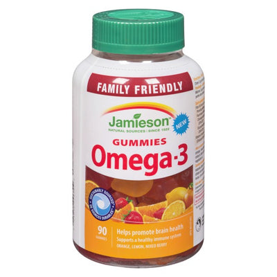 Jamieson Omega-3 Gummies, Lemon Orange - 90 Gummies