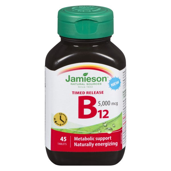 Jamieson Vitamin B12 5000mcg Timed Release, 45 Tablets