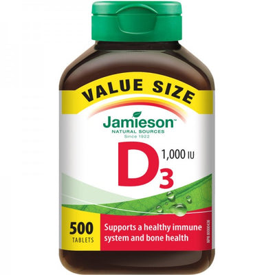 Jamieson Vitamin D3 1000 IU, 500 Tablets
