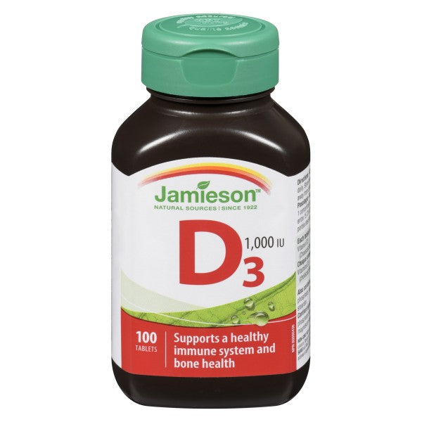 Jamieson Vitamin D3 1000 IU, 100 Tablets