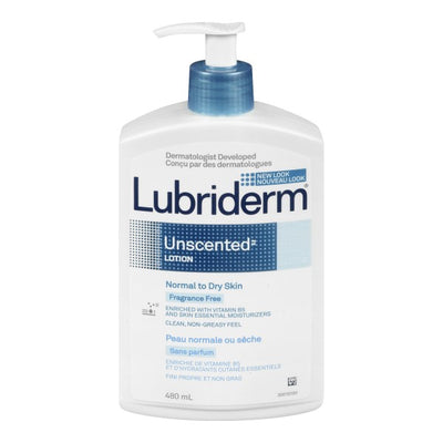 Lubriderm Daily Moisture Lotion, Unscented - 480 ml